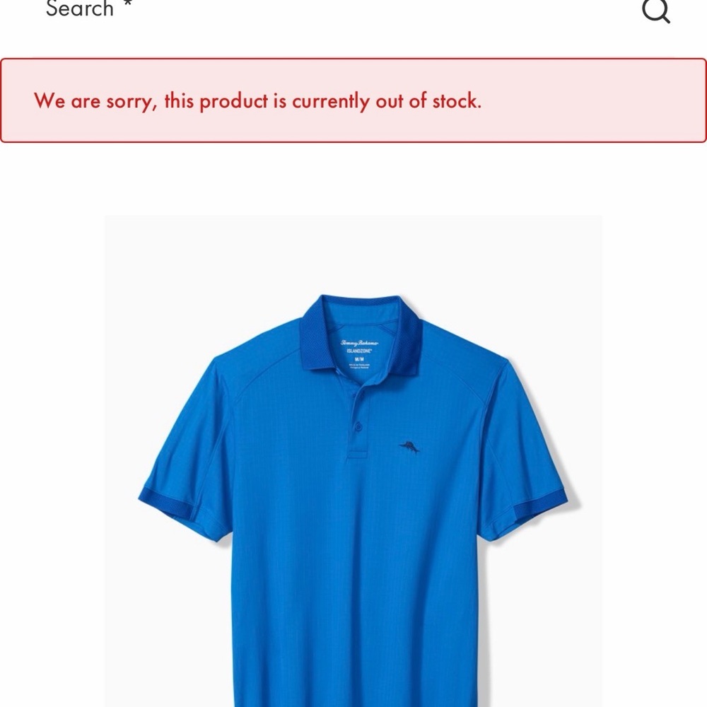 Tommy Bahama Vibrant Blue Polo Shirt